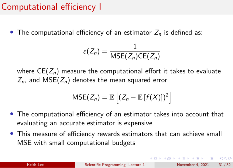 Computational efficiency